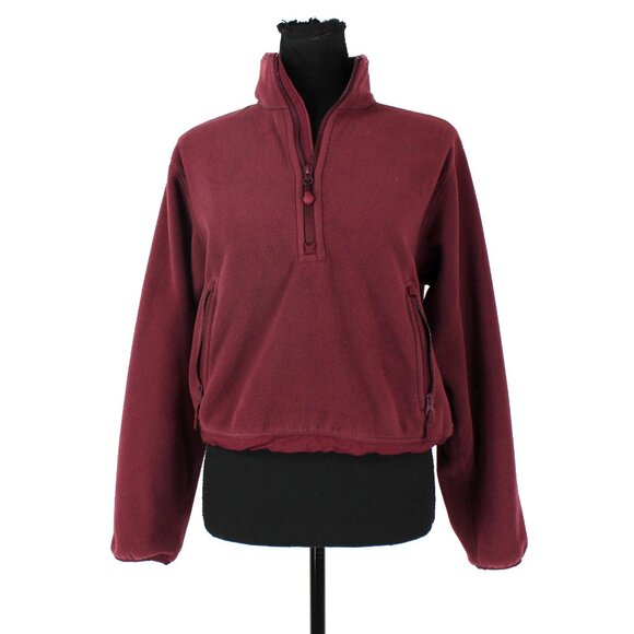 TNA Jackets & Blazers - Aritzia TNA TnAction Polartec Burgundy Quarter Zip Fleece Pullover Jacket XS